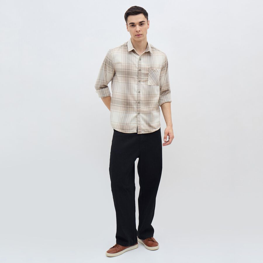 Men's Casual Shirt, Beige, large