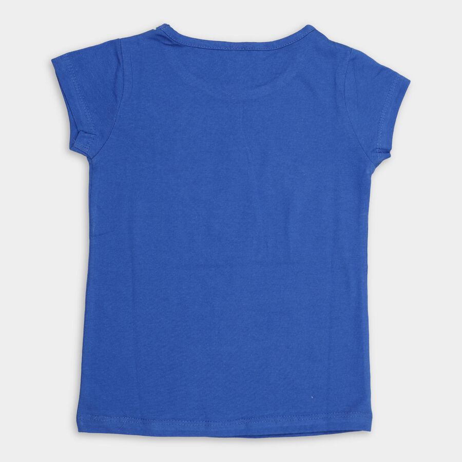 Girls' 100% Cotton T-Shirt , Mid Blue, large image number null