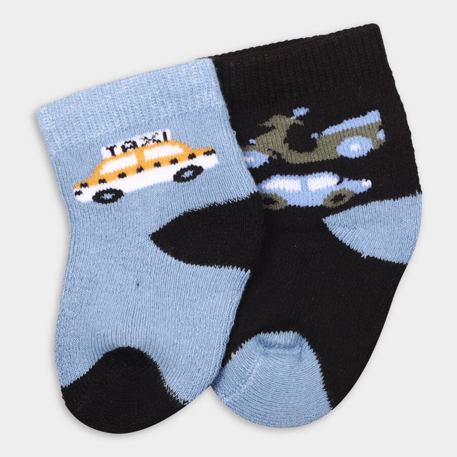 Infants' Socks (Pack of 2), Navy Blue, large image number null
