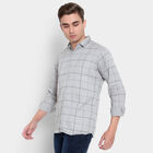 Checks Cotton Casual Shirt, Light Grey, small image number null