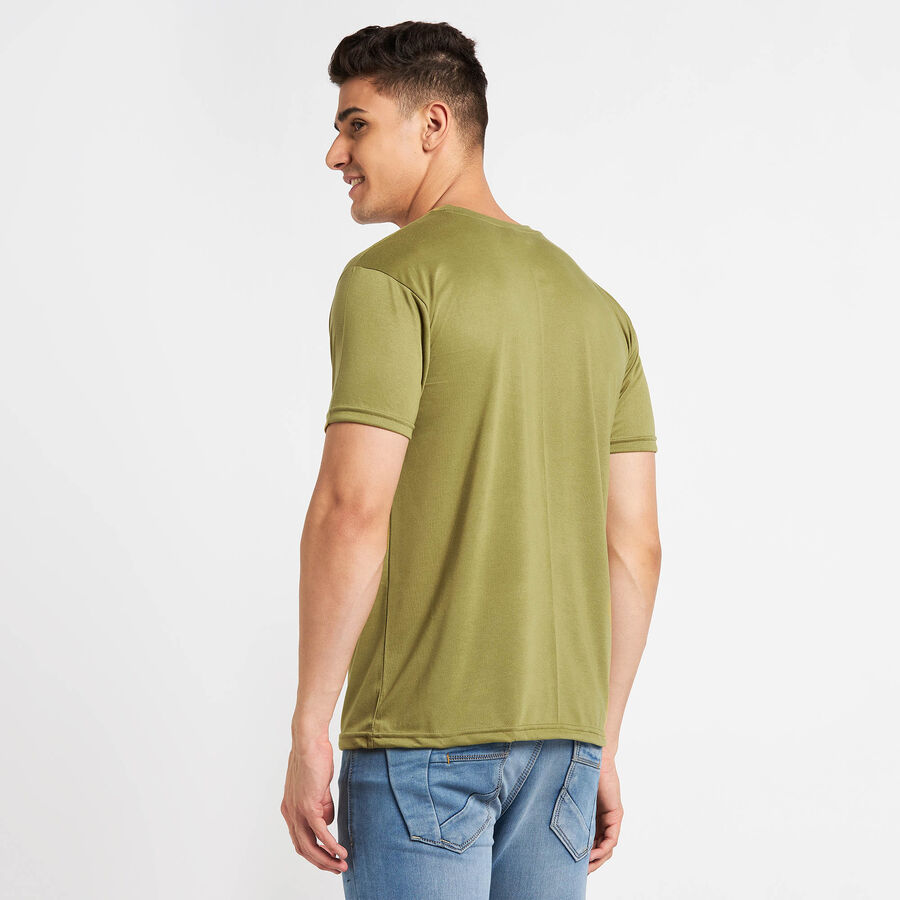 Round Neck T- Shirt, ओलिव, large image number null