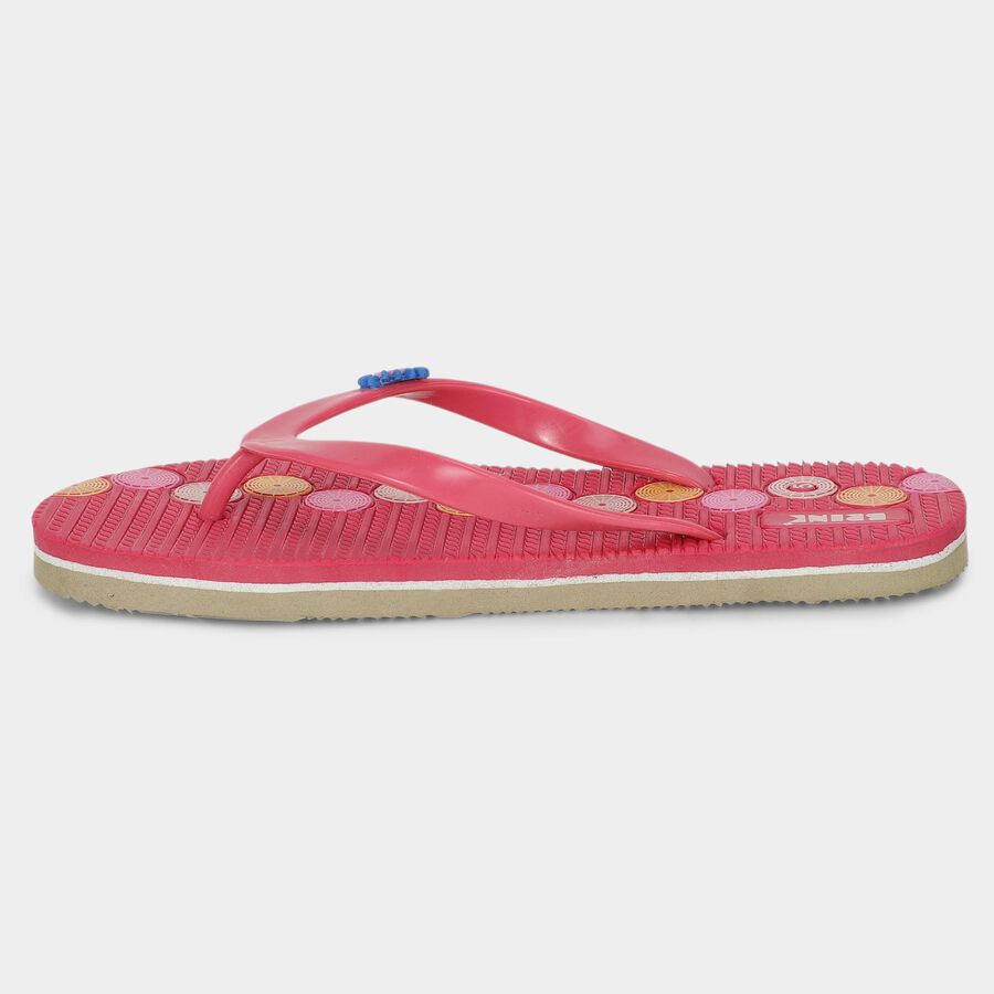 Women's Pink Flip-Flops Slippers, गुलाबी, large
