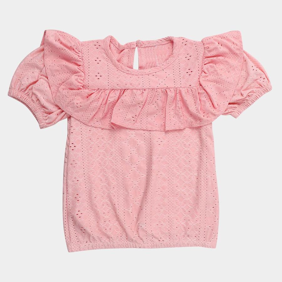 Girls' T-Shirt, हल्का गुलाबी, large image number null