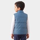 Boys Light Blue Stand Collar Puffer Jacket, हल्का नीला, small