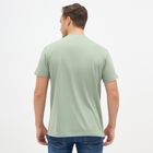 Men's Light Sage Green Henley Neck Casual T-Shirt, Light Green, small image number null