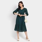 Ladies' 100% Cotton Dress, टील ब्लू, small image number null