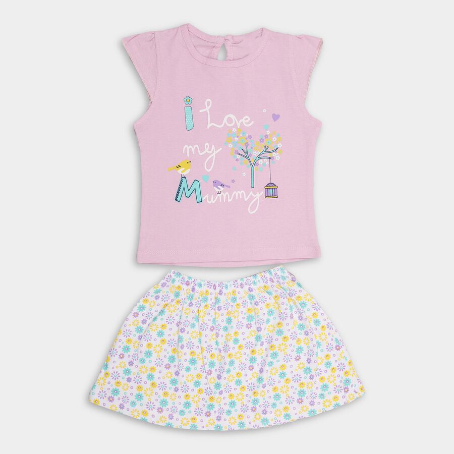 Infants' 100% Cotton Top Skirt, लाइलेक, large