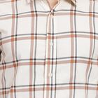 Men's 100% Cotton Casual Shirt , ऑफ व्हाइट, small