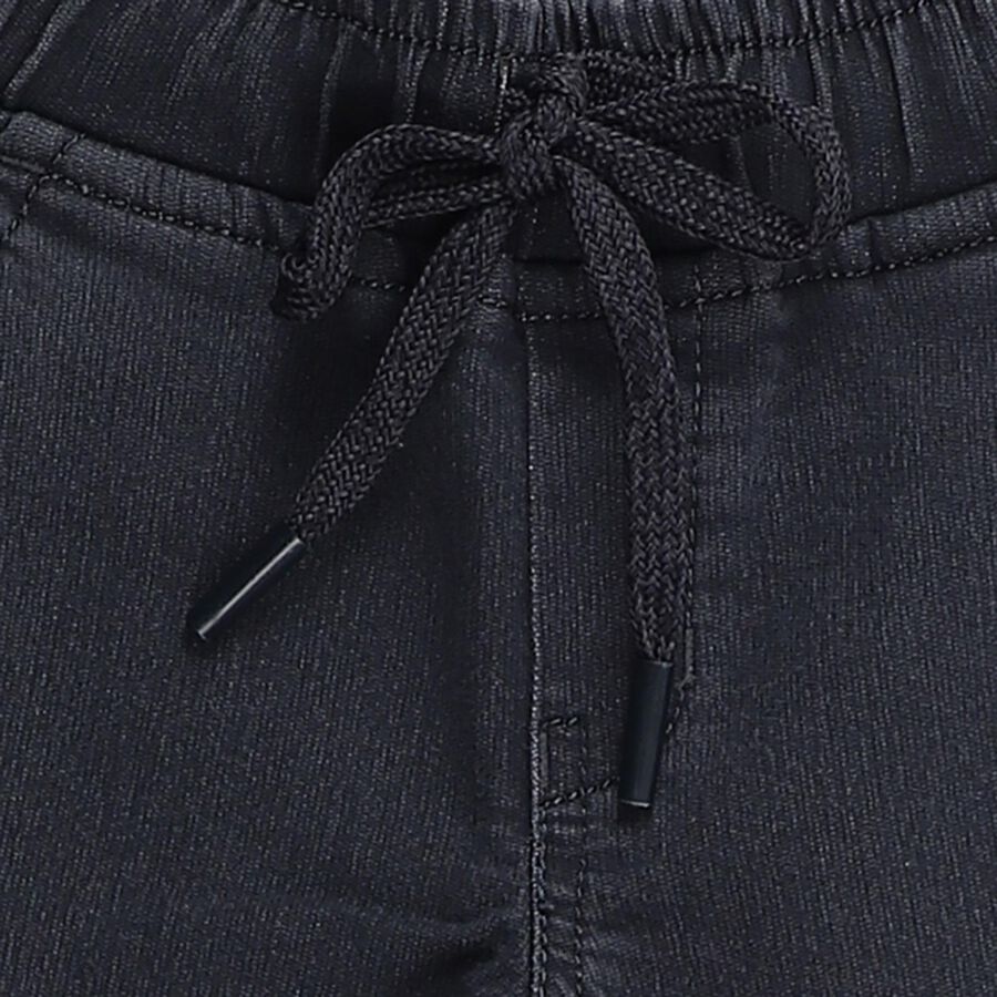 Boys' Dark Charcoal Black Slim Fit Jogger Jeans, गहरा ग्रे, large image number null