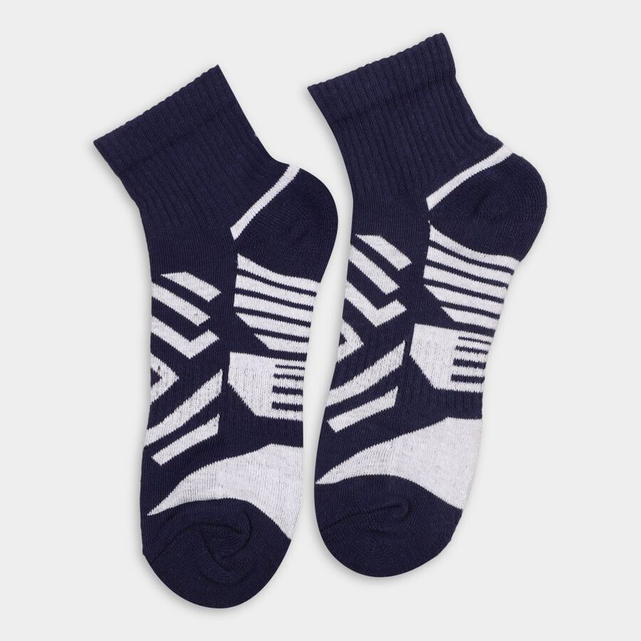 Men's Socks (Pack of 2), मध्यम नीला, large image number null