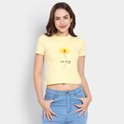 Ladies'  Crop  Top, Yellow, small