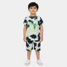 Boys' Teal Blue Cotton Knit Baba Suit, Teal Blue, small