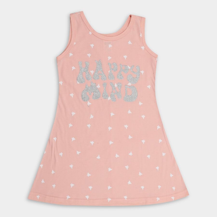 Girls' Frock , Peach, large image number null