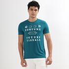 Men's Round Neck Half Sleeves T-Shirt , Teal Blue, small image number null