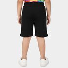 Boys' Black Regular Fit Printed Jamaican Shorts, Black, small