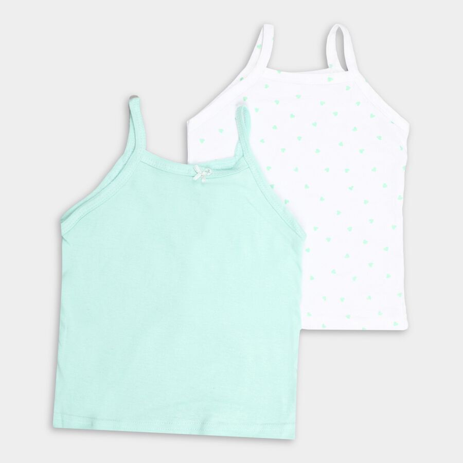 Girls' Cotton Vest, White, large image number null