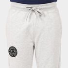 Boys Ecru Melange Jogger Fit Logo Print Pyjama, Ecru Melange, small