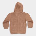 Infants Warm Chestnut Brown Hooded Casual Pullover, भूरा, small image number null
