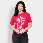 Ladies' 100% Cotton Crop  Top, गुलाबी, small