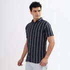 Men's Casual Shirt, Navy Blue, small