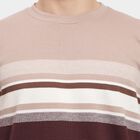 Men's Round Neck Half Sleeves T-Shirt , एक्रू मिश्रित, small