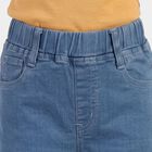 Girls Blue Wide Leg Frayed Hem Jeans, मध्यम नीला, small