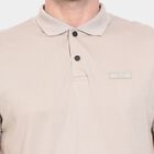 Men's Collared Half Sleeves T-Shirt , Beige, small image number null
