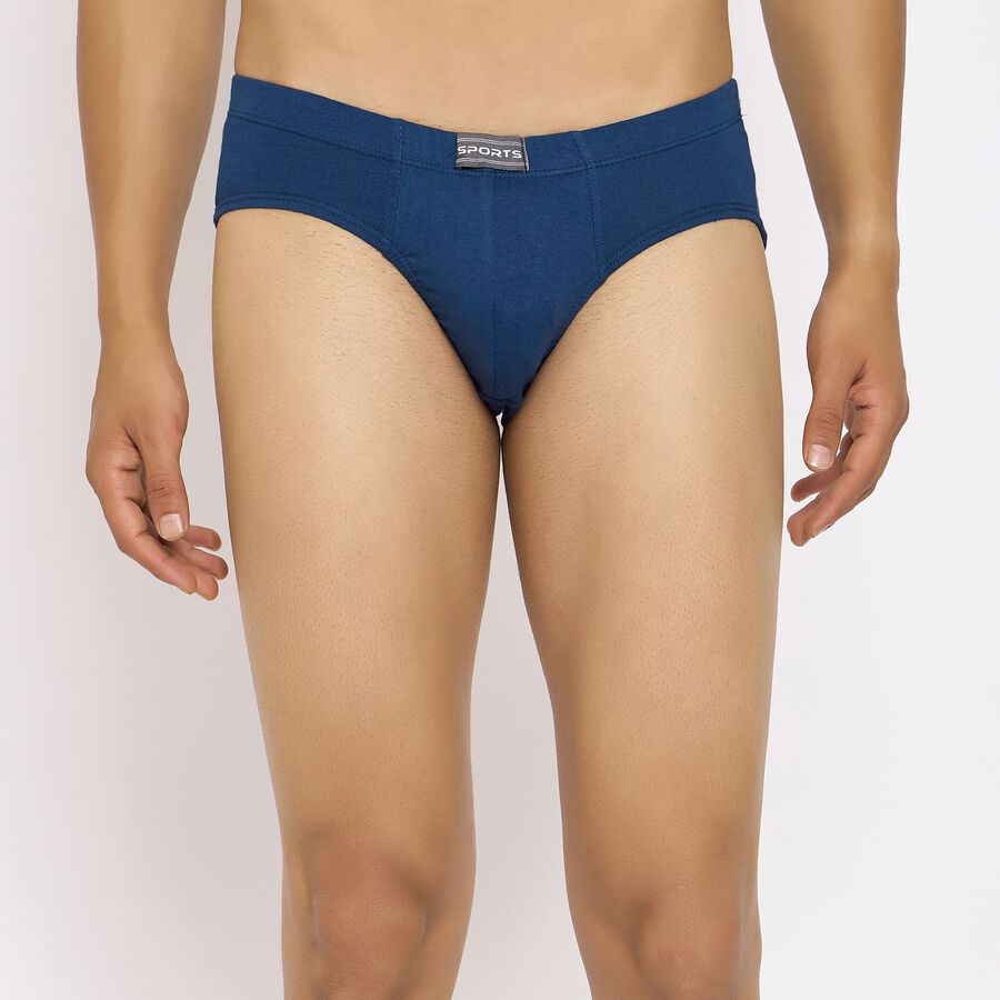 Men's 100% Cotton Briefs, रॉयल ब्लू, large