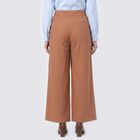 Women's Rust Wide Leg Pleated Trousers, Rust, small