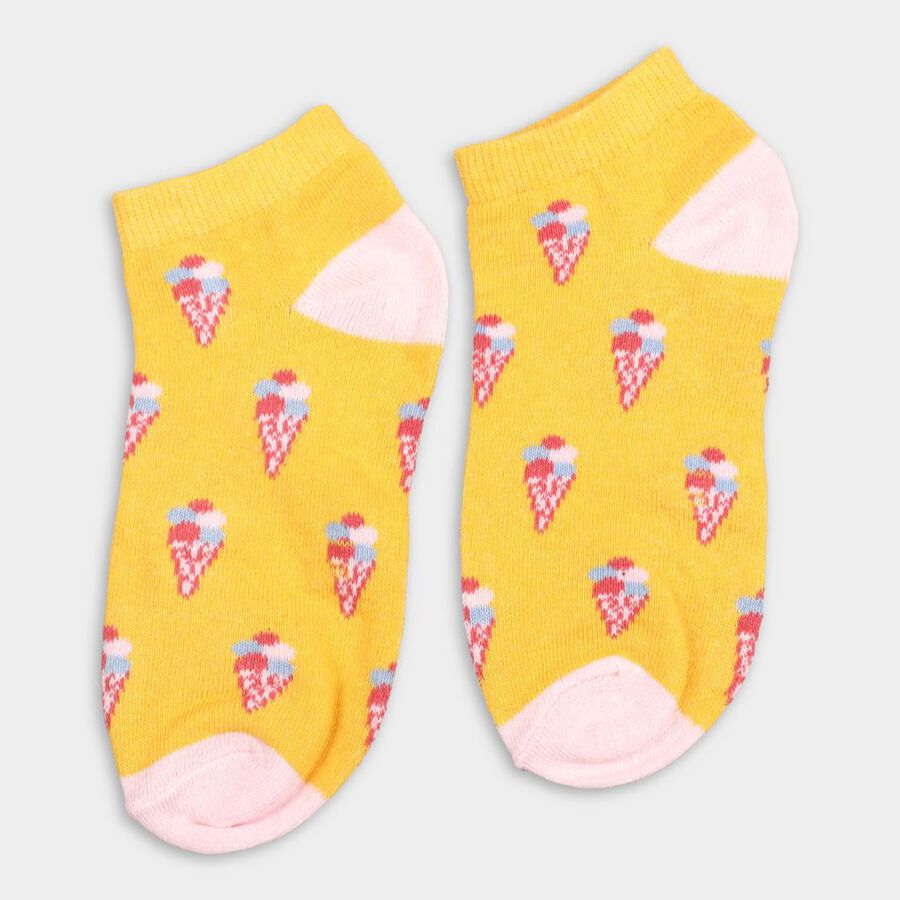 Girl's Socks (Pack of 2), पीला, large image number null