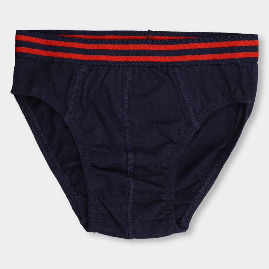 Boys' 100% Cotton Briefs , Navy Blue, large image number null