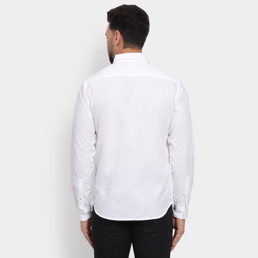 Men's 100% Cotton Casual Shirt, White, large image number null