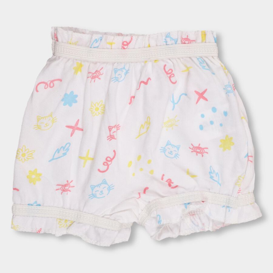 Infants' 100% Cotton Bloomer, White, large image number null