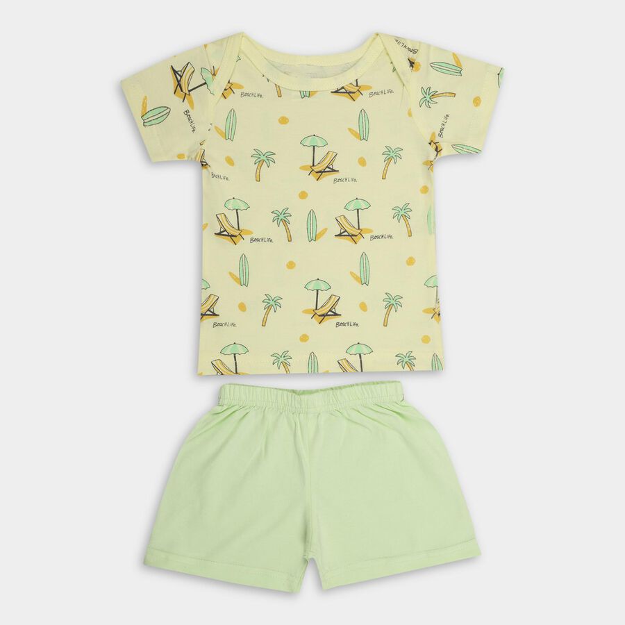 Infant Boys' 100% Cotton Baba Suit , हल्का हरा, large image number null