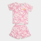 Infant Girl's Cotton Short Set, Pink, small image number null