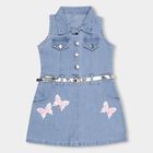 Girls' Frock , Light Blue, small