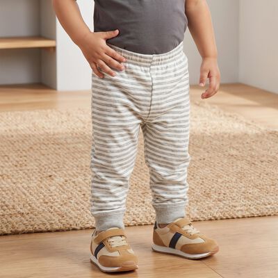 Infants Charcoal Striped Jogger Fit Pyjama