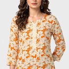 Women's Coral Straight Kurti, Coral, small