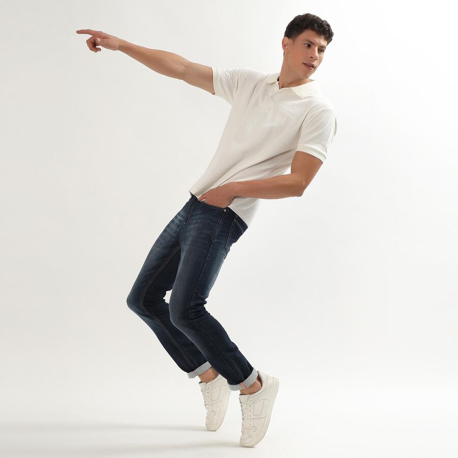 Men's Skinny Jeans , Dark Blue, large image number null
