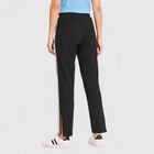 Women's Dark Grey Straight Fit Side-Striped Track Pants, Dark Grey, small