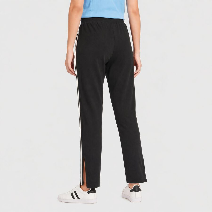 Women's Dark Grey Straight Fit Side-Striped Track Pants, Dark Grey, large
