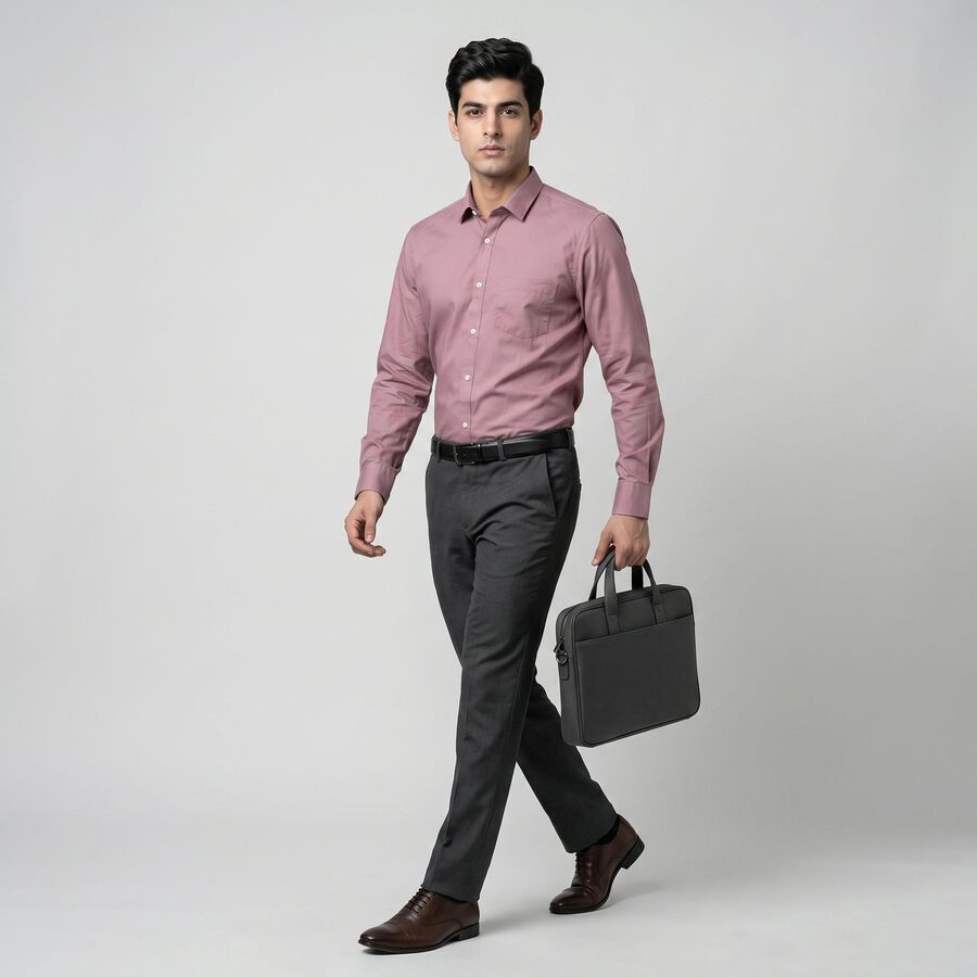 Men Purple Formal Shirt, बैंगनी, large