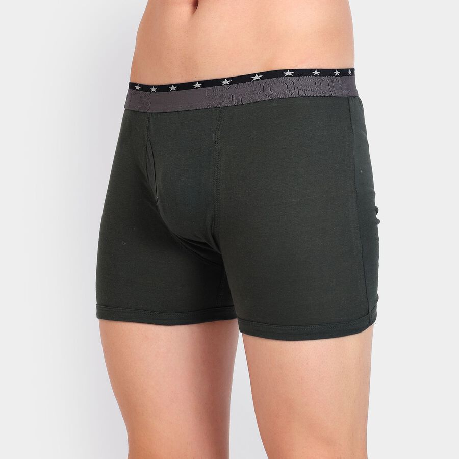 Men's 100% Cotton Trunks, Olive, large