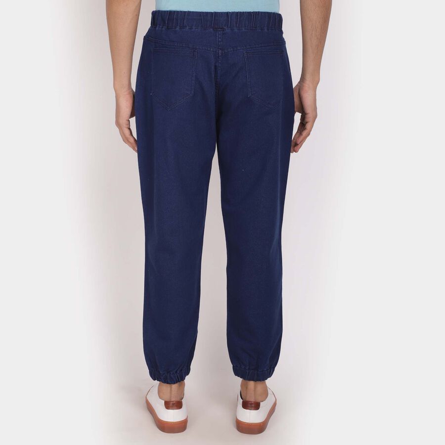 Jogger Fit High Rise Jeans, Mid Blue, large image number null