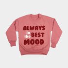 Boys' Pink Crew Neck Graphic Print Sweatshirt, गुलाबी, small