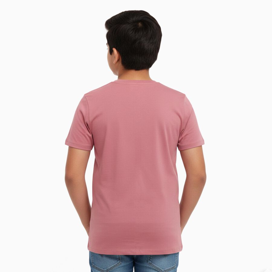 Boys' Half Sleeves T-Shirt, Pink, large image number null