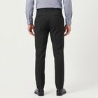 Men's Black Slim Fit Flat-Front Formal Trousers, काला, small
