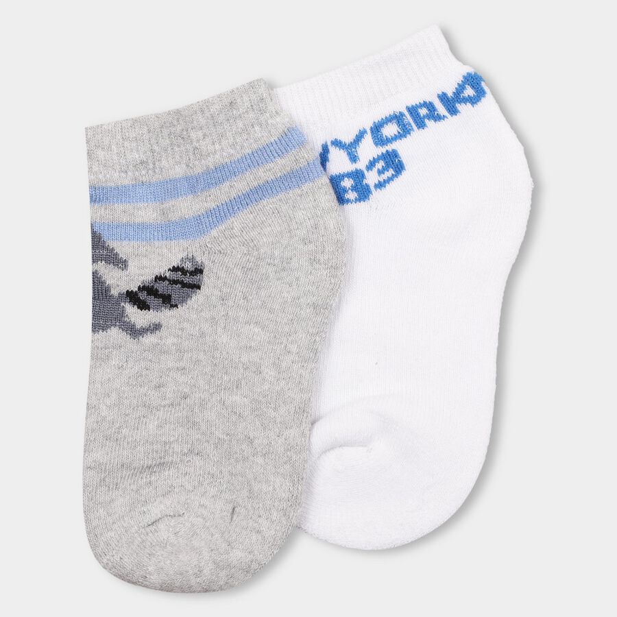Boys' Socks (Pack of 2), White, large image number null
