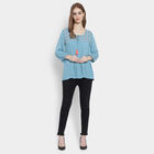 3/4Th Sleeves Straight Kurti, Mid Blue, small image number null