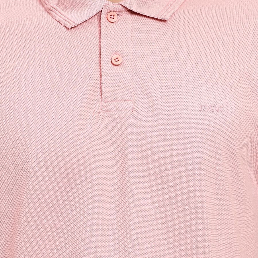 Men's Collared Half Sleeves T-Shirt , Light Pink, large image number null